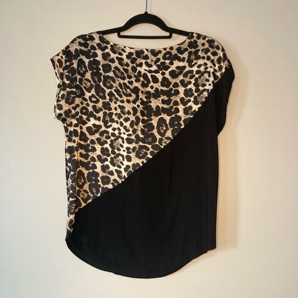 Vince Camuto Leopard Print Top S work Sexy Office Animal Print Meow. - Picture 3 of 5